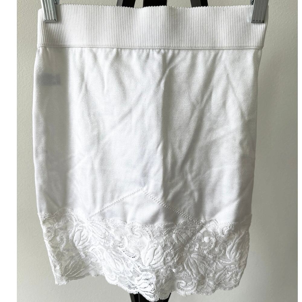 Vanity Fair 40-194 White Mini Second Skin Shapewear Girdle Panti Slip Large 42
